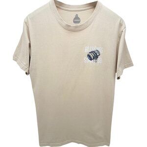Launder Beige Double-sided graphic Graphic T-Shirt Cotton Crew Neck Men's Medium